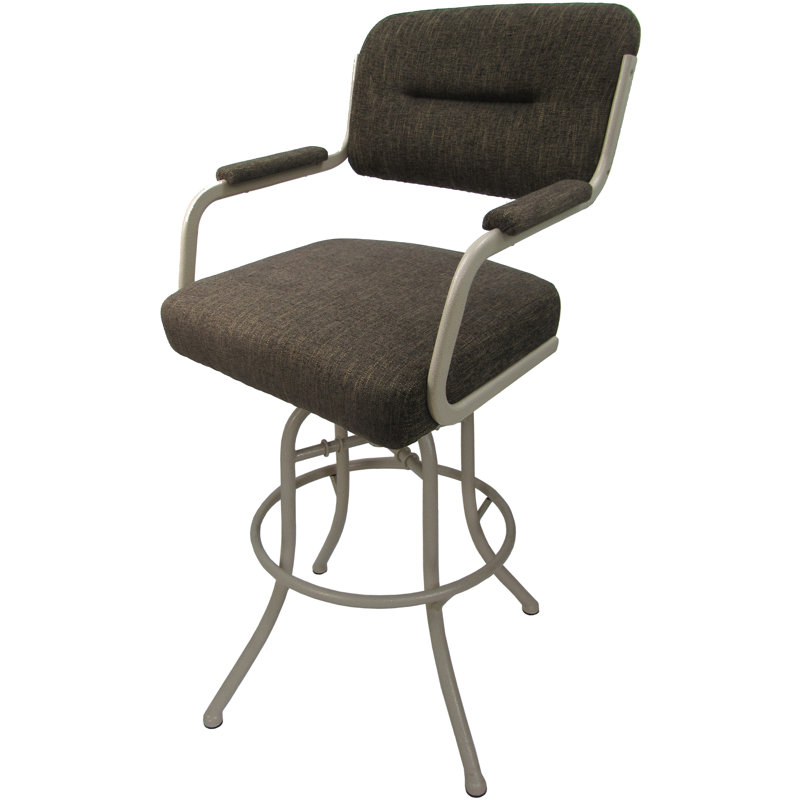 Tabouret de bar pivotant 30 po Jomiah, Brun, Beige