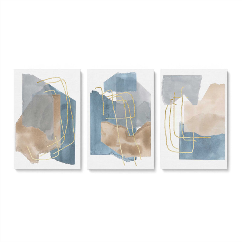 Ensemble de 3 éclats de lumière, Toile tendue, H 12 po x l 24 po