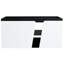 Meuble-lavabo de salle de bain 40 po, porte à fermeture en douceur, style moderne, blanc et noir, contreplaqué, capacité de rangement généreuse