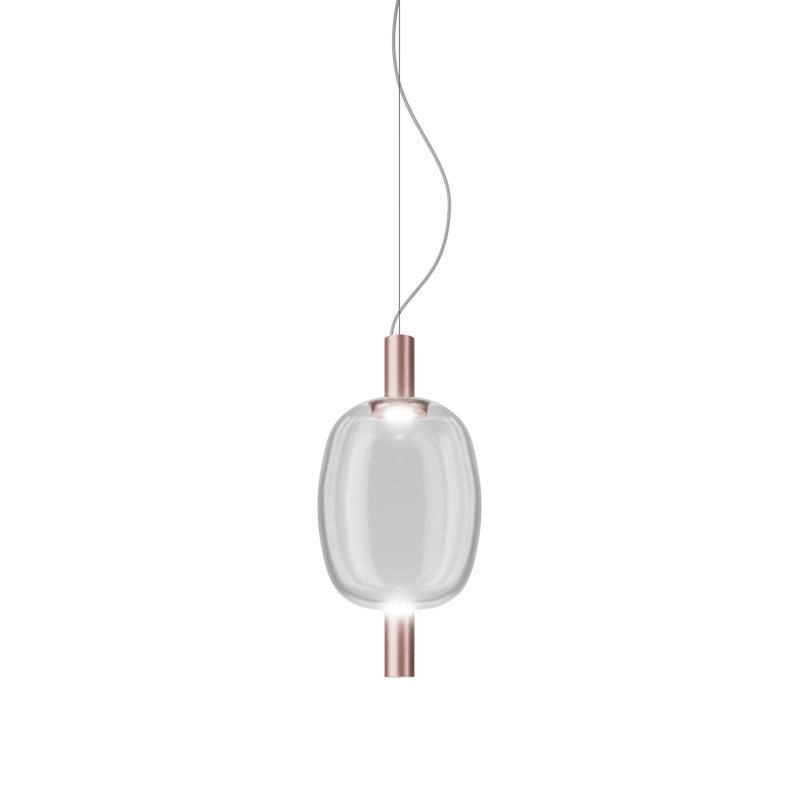 Riflesso 1 - Light Pendant, Crystal Transparent, Matte Copper