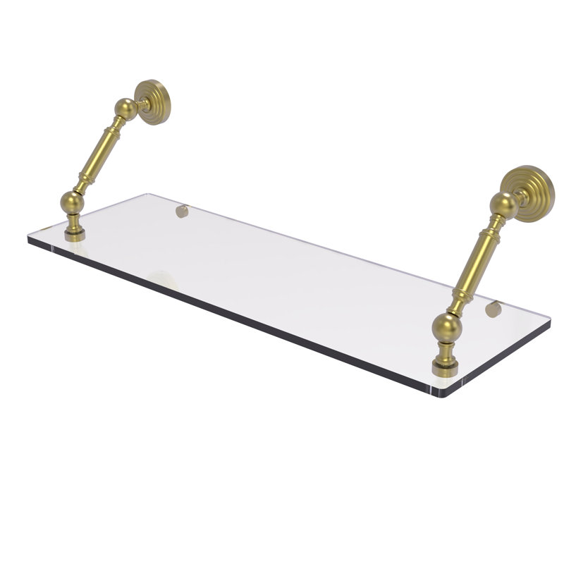 Tablette flottante Beresford, Laiton satiné, H 7,3 po x l 24 po x P 8 po