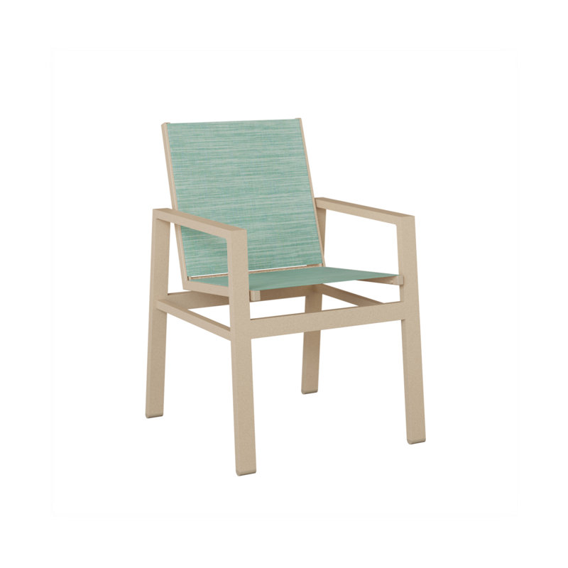 Chaise d'extérieur en aluminium avec tissu Sling Vida, Paysage marin, Aluminium Luna multicolore