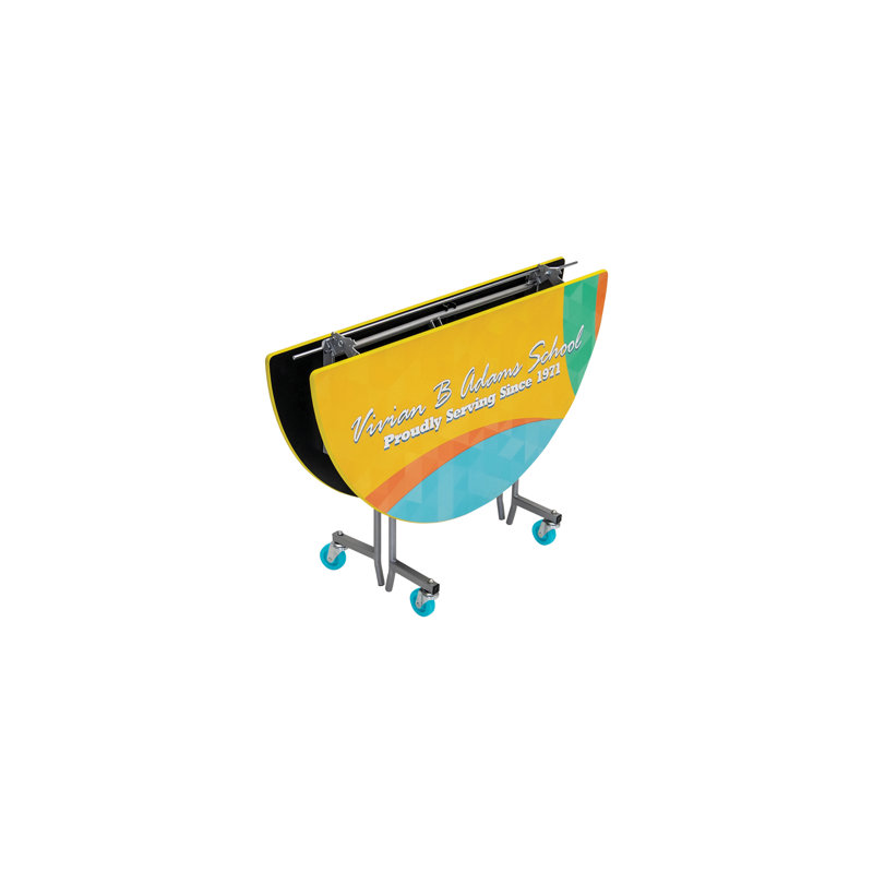Table mobile à forme ronde, L 48 po x l 48 po