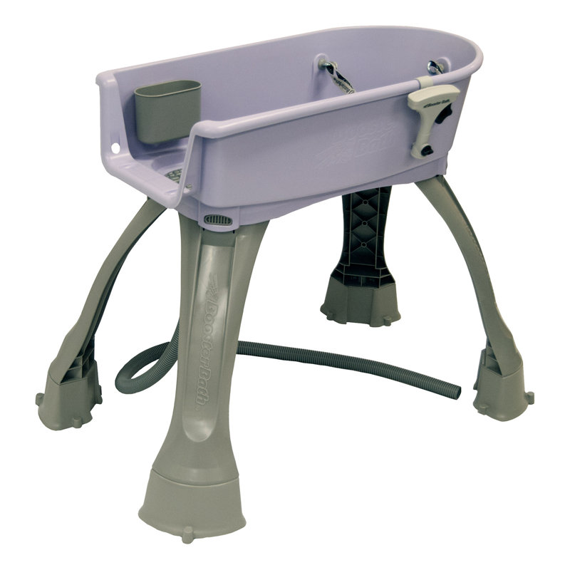 Medium Lilac Elevated Plastic Dog Bathing Tub