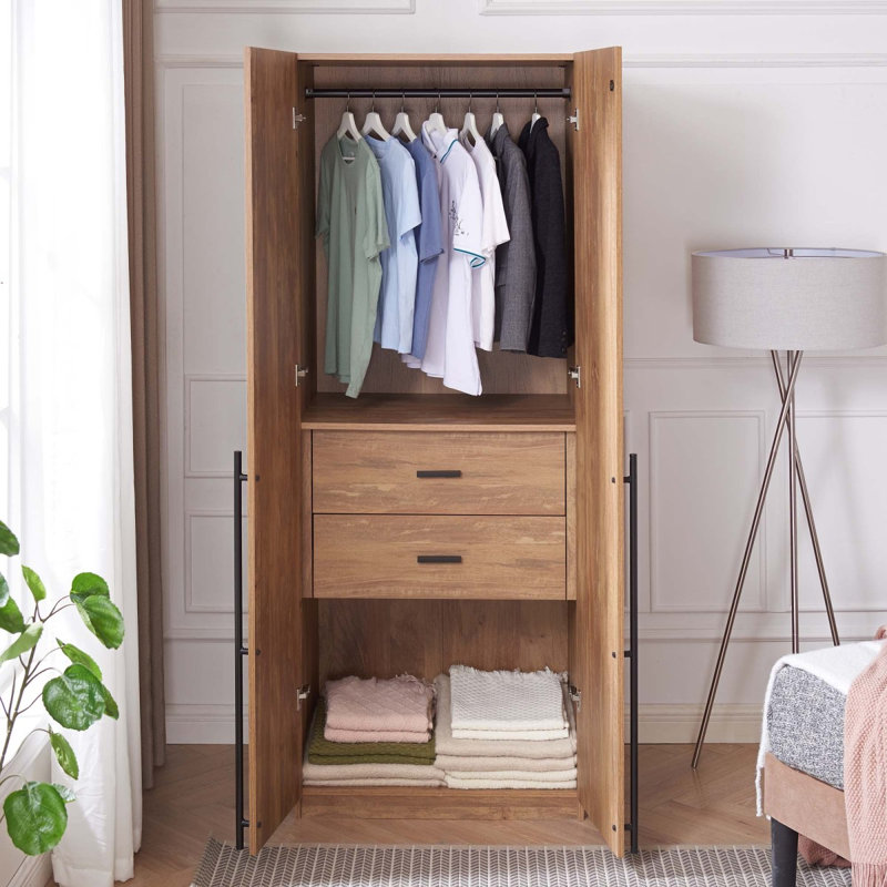 Armoire-penderie 32 po Lee, Brun
