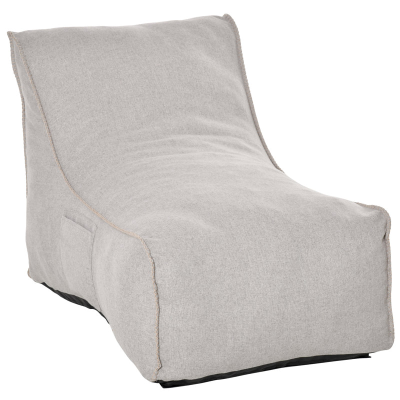 Polyester Bean Bag Chair & Lounger, Gray 100% Polyester