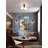 LED Semi-Flush Mount - Black/Light Antique Brass-842666939