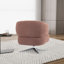 Fauteuil de loisirs moderne pivotant, fauteuil revêtu de lin-128515679