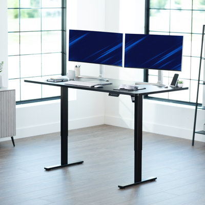 Bureau électrique à moteur simple VIVO avec contrôleur de mémoire à bouton-poussoir