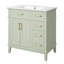Meuble-lavabo moderne avec lavabo en céramique, solutions de rangement intelligentes, fonctions de fermeture en douceur et installation facile pour les petites salles de bain-646754145