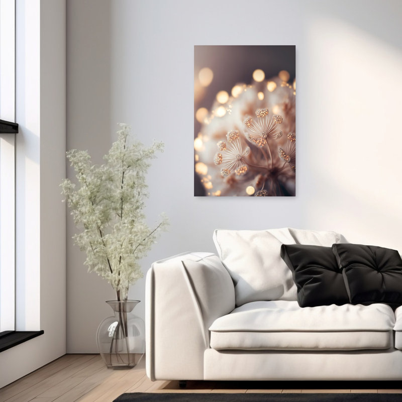 Impression sur toile pissenlit rêve contemporain délicat fleur de rêve, H 36 po x l 24 po