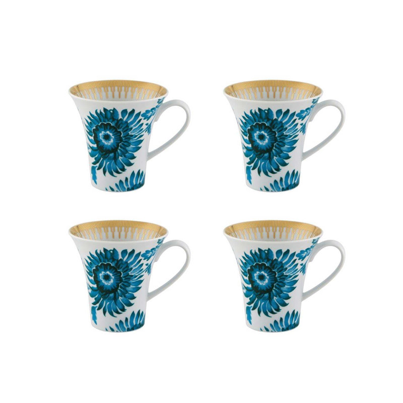 Gold Exotic Porcelain Coffee Mug