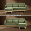 86.6'' 3-Level Adjustable Chenille Reversible L-Shaped Sectional-419267827