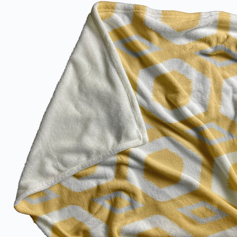 Fia Plain Weave / Muslin Throw Blanket, Yellow