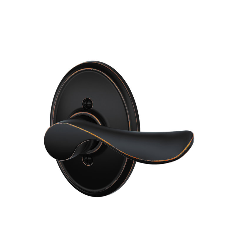 Champagne Lever with Wakefield Trim Non-Turning Lock, Aged Bronze, Right Hand