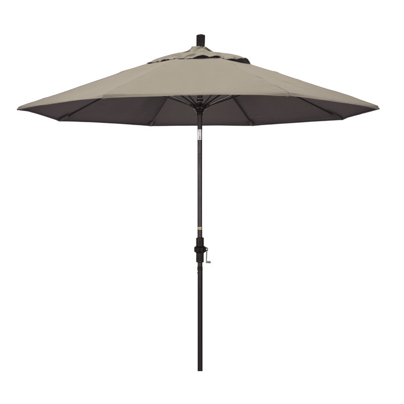 Parasol de marché Sunbrella® 9 pi Roverta, Taupe, Brun