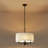 5-Light Drum Chandelier With Fabric Shade