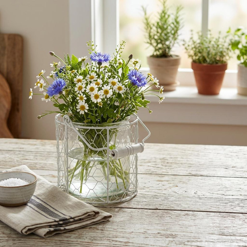 HomeRoots 5.25'' H Metal Tabletop Lantern