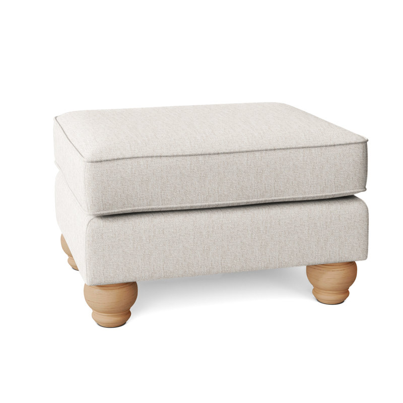 Artisan Landing Upholstered Ottoman, White Sugar Performance; 0863-91, Sandalwood