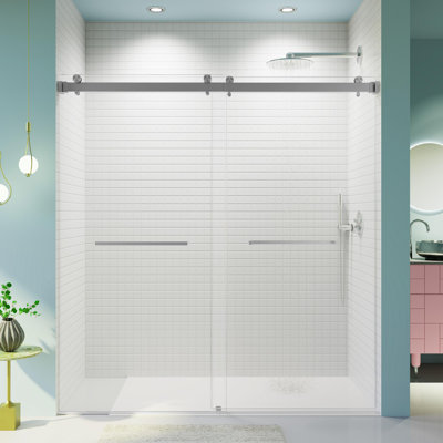 68-72-inch*76-inch Double Slide Closing Shower Door