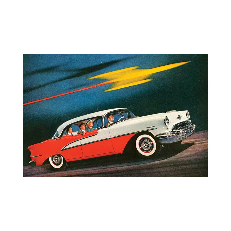 1955 Oldsmobile Magazine Advert Detail 1 Piece Wall Art on Canvas, 20.32cm H x 30.48cm W x 1.91cm D, Wrapped Canvas