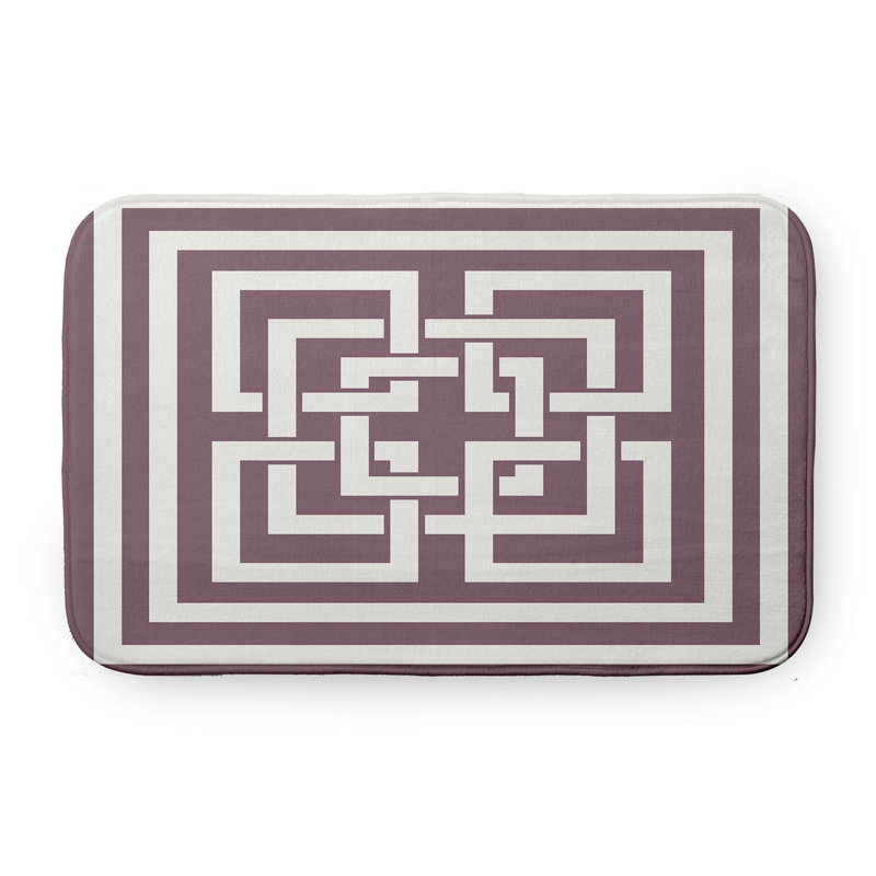Tapis de bain Nantucket, L 17 po x L 24 po, Mauve