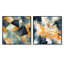 «Blue Yellow Asymmetric Marble Shapes» 2 pièces-254444728-254444727