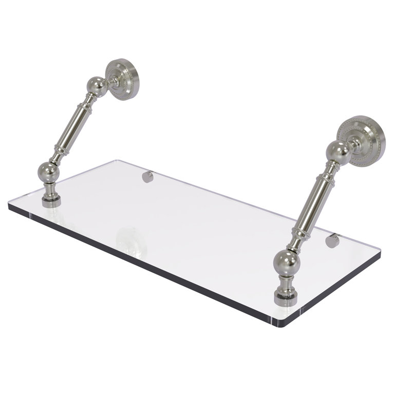 Tablette flottante Marchmont, Nickel satiné, H 7,3 po x l 18 po x P 8 po