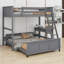 Lit superposé en bois Icaro avec bureau et tiroirs, échelle-912730969-912730966