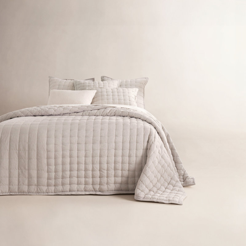 Lush Linen Puff, King Quilt, Natural