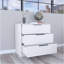 Commode 3 tiroirs Maryland, plateau supérieur, finition blanche