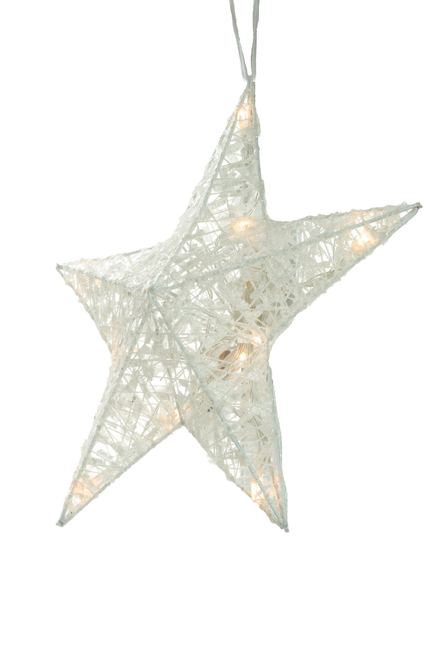 The Holiday Aisle® White Hanging Elegant Lighted Star | Wayfair