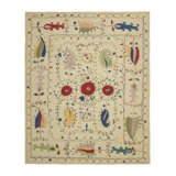 Rug & Kilim’S Suzani Style Kilim With Polychromatic Tribal Patterns