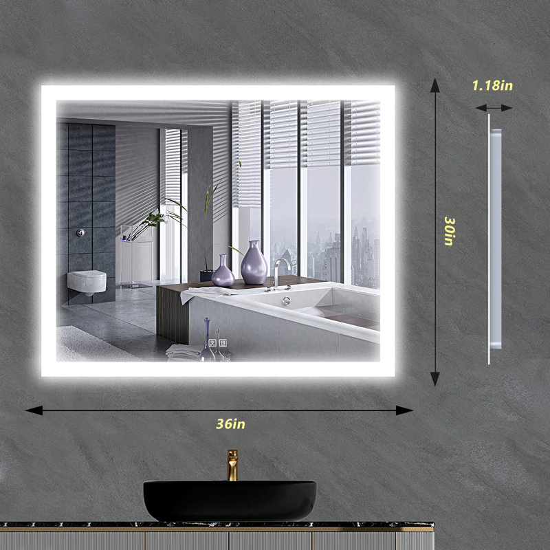 Naliyah Flat Wall Mirror, 36" x 30"