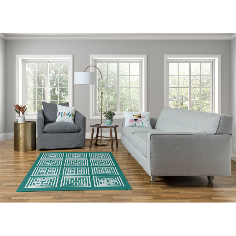 Chenille Geometric Indoor Rug, Rectangle 4' x 6'