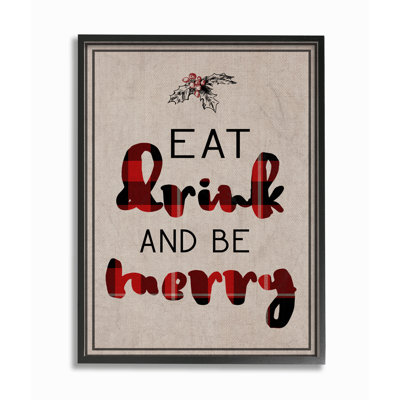 «Eat Drink and Be Merry Typographie» par Daphne Polselli - impression d'art textuel