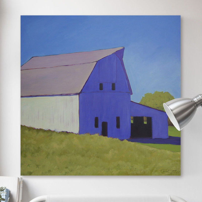 « over the hill », reproduction d’art sur toile tendue, H 18 po x l 18 po x P 1,5 po