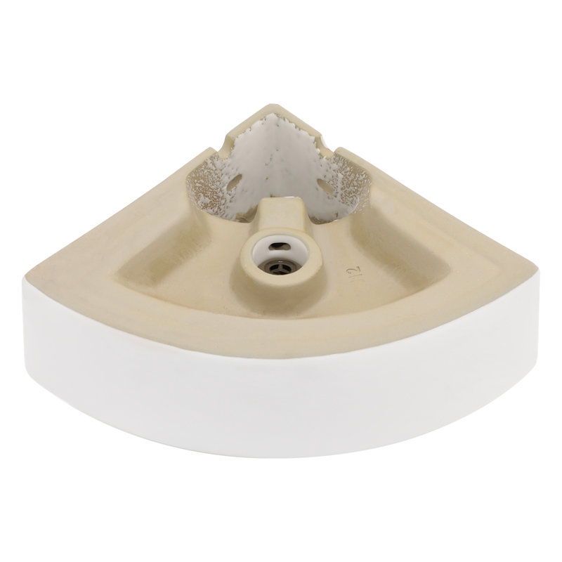 Efficient Space-saving Ceramic Sink Modern Design Wall-mounted