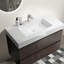 Meuble-lavabo en noyer avec évier 36 po - Grand rangement, lisse et silencieux, moderne, évier avec poignée