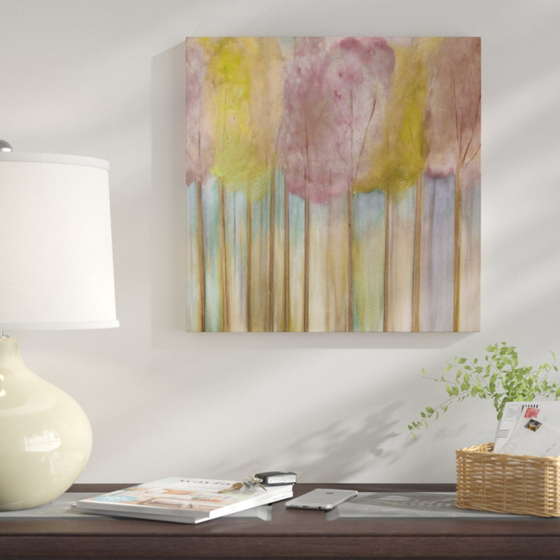 «Soft Orchid Morning», reproduction de peinture acrylique sur toile, H 18 po x l 18 po x P 1 po