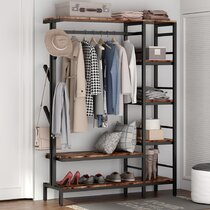 17 Stories 43.7W Free-Standing Closet Organizer With Hooks