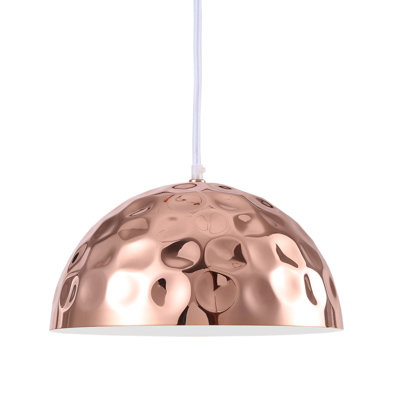 Danial 1 - Light Copper Dome Pendant