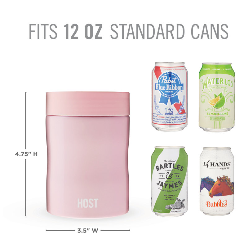 Refroidisseur de canettes Stay-Chill Slim, Rose, H 4,75 po x l 3,5 po x P 3,5 po