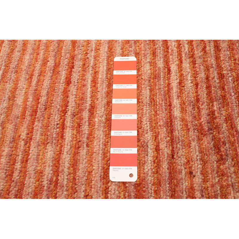 Tapis décoratif en laine noué à la main de conception unique 5 pi x 7 pi noué à la main New Age