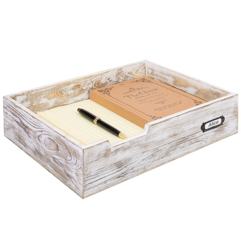 Ludvina Wood Stackable Paper Organizer