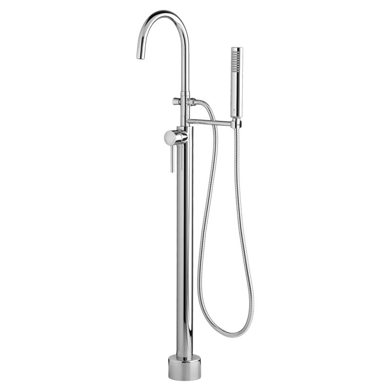 DXV Modern & Contemporary Water Saving Floor Mount Bathtub Faucet, Polished Chrome