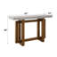 Table de chevet contemporaine avec dessus en faux béton et table en finition noyer