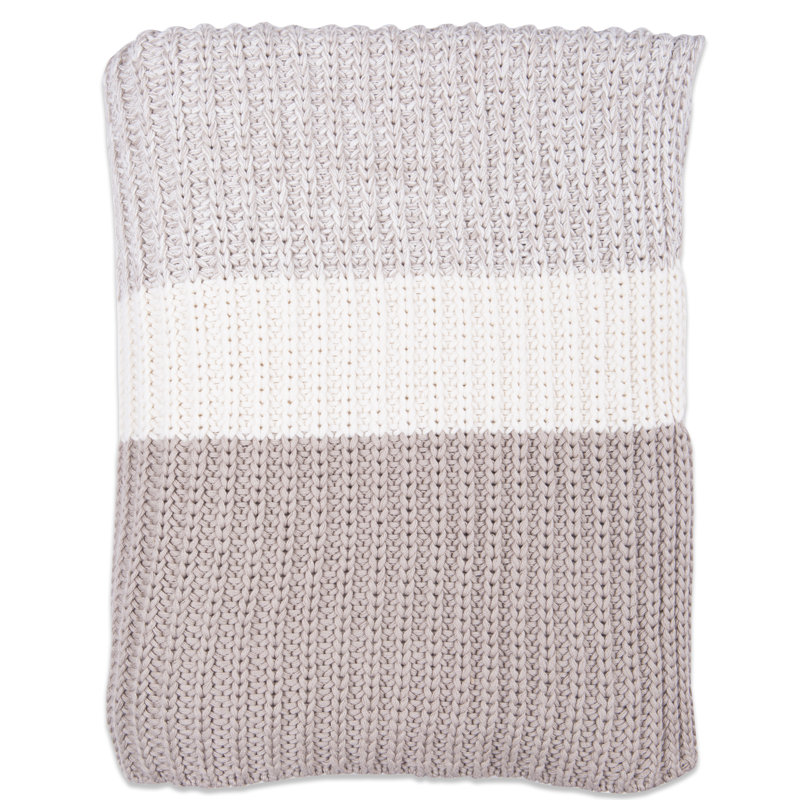 Jubilee Knitted Throw Blanket, Stone