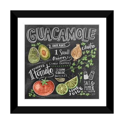 «Guacamole Recipe» par Lily & Val, reproduction sur toile tendue