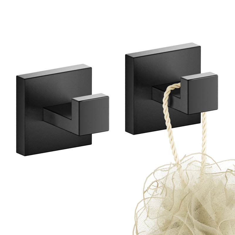 Robe Hook Wall Mounted, Matte Black